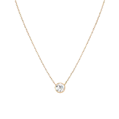 Aurate New York Large Lab Grown Diamond Bezel Necklace In Yellow