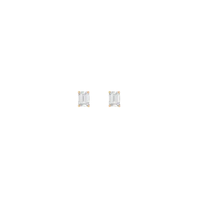 Aurate New York Luxury Emerald Lab Grown Diamond Studs In Yellow
