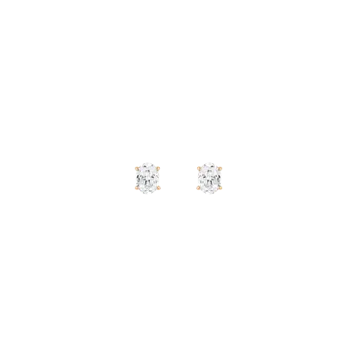 Aurate New York Luxury Oval Lab Grown Diamond Studs In White