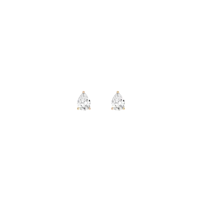 Aurate New York Luxury Pear Lab Grown Diamond Studs In Rose
