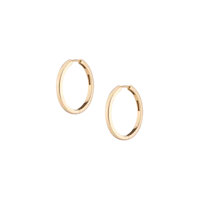 Aurate New York Medium Hinged Hoop Earrings In Yellow