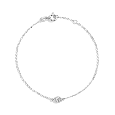 Aurate New York Medium Lab Grown Diamond Bezel Bracelet In White