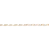 Aurate New York Medium Paperclip Chain Anklet In White