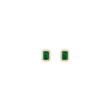 AURATE NEW YORK AURATE NEW YORK MINI EMERALD HEIRLOOM STUD EARRINGS