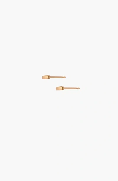 Aurate New York Mini Gold Bar Earring