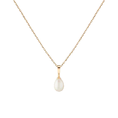 Aurate New York Mini Pearl Drop Necklace In Rose