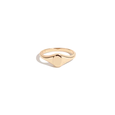 Aurate New York Mini Signet Ring In Yellow