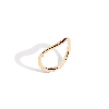 Aurate New York Mini Stackable Wave Ring In Yellow