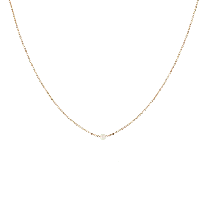 Aurate New York Mini Threaded Pearl Necklace In Gold
