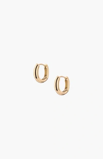 Aurate New York Mini Tidal Hoop Earrings In Gold Plated Stainless Steel