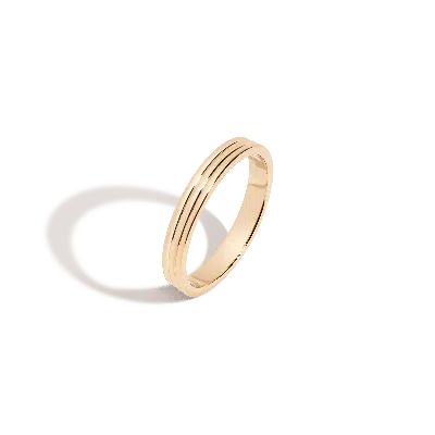 Aurate New York Mini Triple Row Ring In Yellow