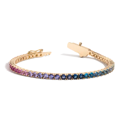 Aurate New York Ombré Rainbow Tennis Bracelet