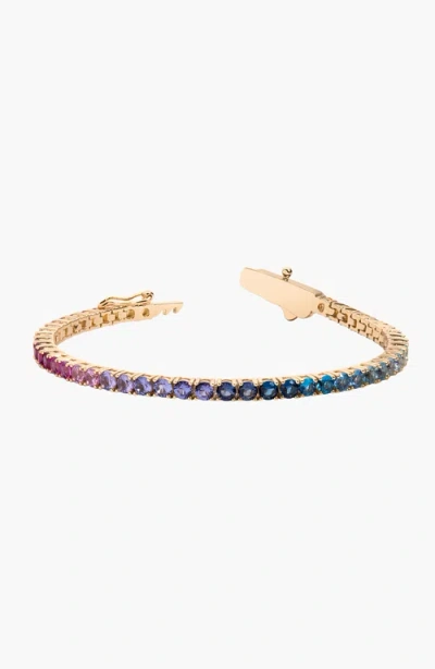 Aurate New York Ombre Rainbow Tennis Bracelet In Multi