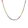 Aurate New York Ombré Rainbow Tennis Necklace