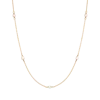 Aurate New York Organic Pearl Station Necklace In White