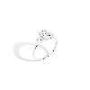 Aurate New York Oval-cut Tri-diamond Ring In Rose