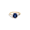 Aurate New York Oval Gemstone Cocktail Ring - Blue Sapphire In Rose