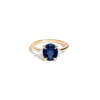 Aurate New York Oval Gemstone Cocktail Ring - Blue Sapphire In White