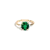 Aurate New York Oval Gemstone Cocktail Ring - Green Emerald In Yellow