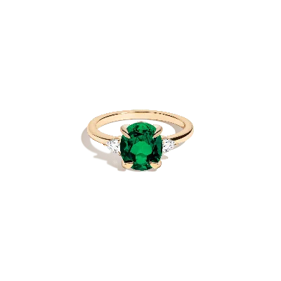 Aurate New York Oval Gemstone Cocktail Ring - Green Emerald In Yellow