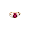 Aurate New York Oval Gemstone Cocktail Ring - Red Ruby In Rose