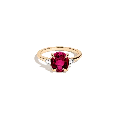Aurate New York Oval Gemstone Cocktail Ring - Red Ruby In Rose