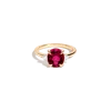 Aurate New York Oval Gemstone Cocktail Ring - Red Ruby In White