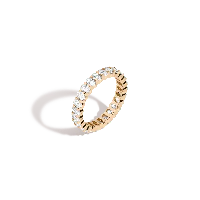 Aurate New York Oval Lab Grown Diamond Eternity Ring In Yellow