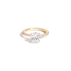 AURATE NEW YORK AURATE NEW YORK OVAL WHITE SAPPHIRE SOLITAIRE PAVÉ RING