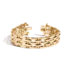 Aurate New York Panther Chain Link Bracelet In Yellow