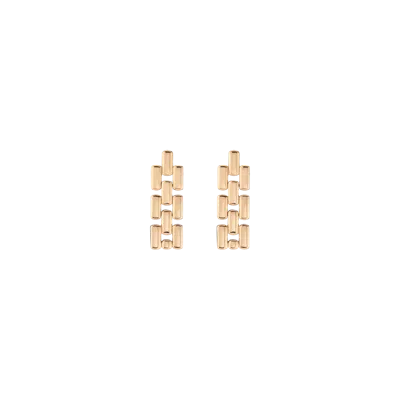 Aurate New York Panther Chain Link Earring In Yellow