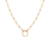 Aurate New York Paperclip Chain Charm Necklace In Yellow