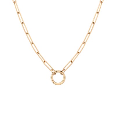 Aurate New York Paperclip Chain Charm Necklace In Yellow