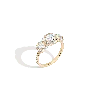 Aurate New York Pavé Cushion Cut Tri-diamond Ring In Rose