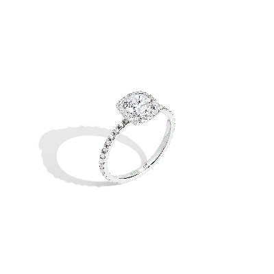 Aurate New York Pavé Round Halo Diamond Ring In White