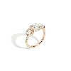 Aurate New York Pavé Round Tri-diamond Ring In Yellow