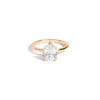 Aurate New York Pear White Sapphire Solitaire Ring In Yellow