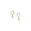 Aurate New York Pearl Huggie Earrings In Yellow
