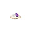 Aurate New York Pearl Toi Et Moi Ring - Amethyst In Yellow