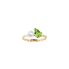 Aurate New York Pearl Toi Et Moi Ring - Green Peridot In Yellow