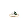 Aurate New York Pearl Toi Et Moi Ring - Green Tourmaline In Rose