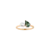 Aurate New York Pearl Toi Et Moi Ring - Green Tourmaline In White