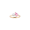 Aurate New York Pearl Toi Et Moi Ring - Pink Sapphire In Rose