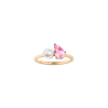 Aurate New York Pearl Toi Et Moi Ring - Pink Sapphire In White