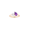 Aurate New York Pearl Toi Et Moi Ring - Purple Amethyst In White