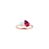 Aurate New York Pearl Toi Et Moi Ring - Red Ruby In Pink