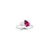 Aurate New York Pearl Toi Et Moi Ring - Red Ruby In White