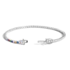 Aurate New York Personalized Lab Grown White Sapphire Tennis Bracelet In White