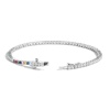 Aurate New York Personalized Lab Grown White Sapphire Tennis Bracelet In White