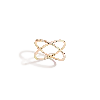 Aurate New York Petite Half Diamond X Ring In Yellow